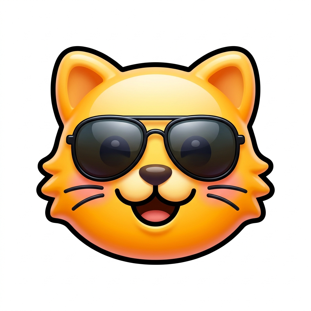 happy cat with sunglasses