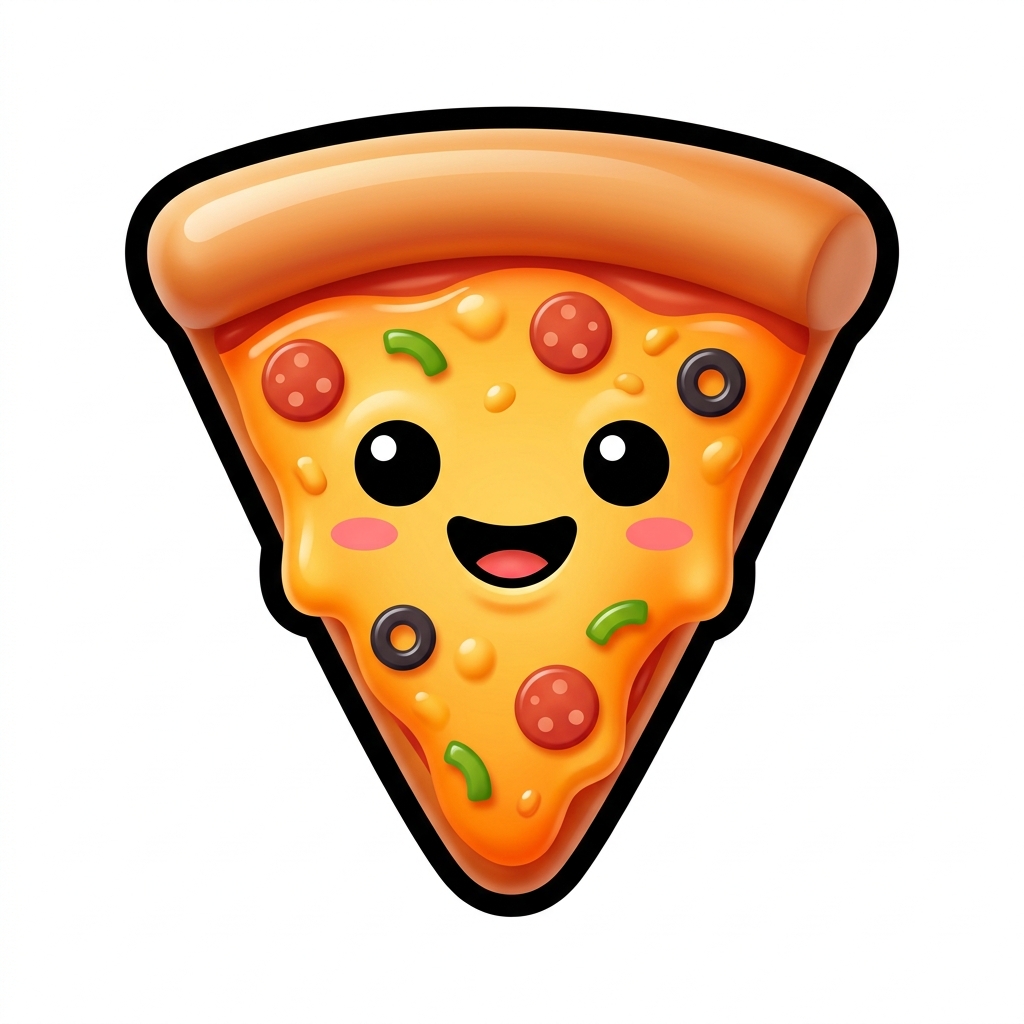 happy pizza slice