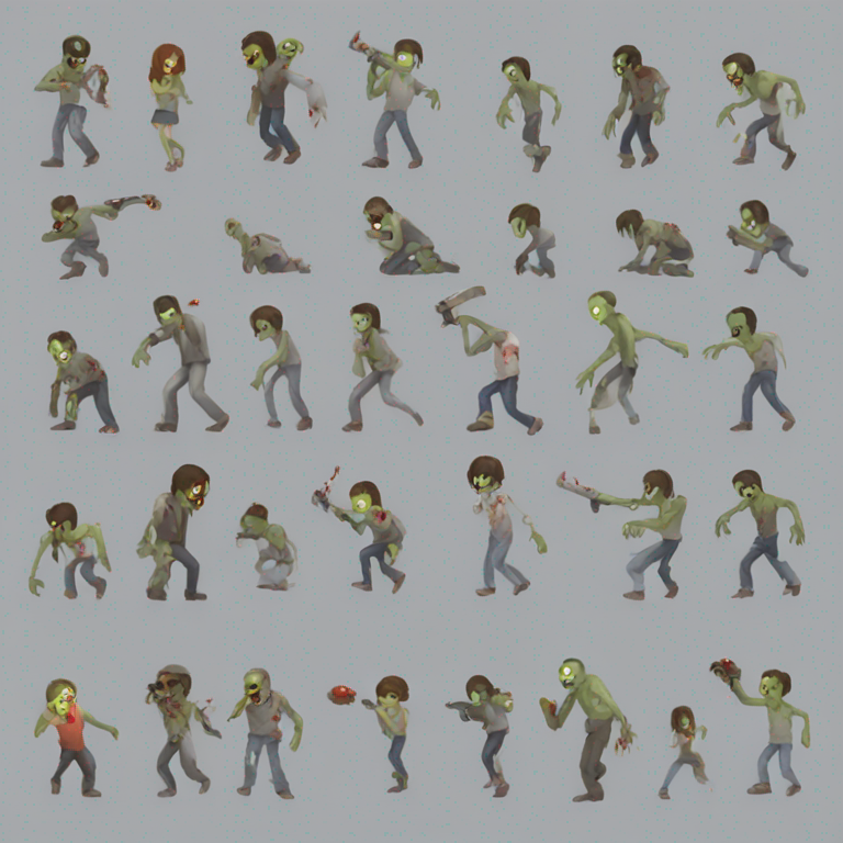 Zombies vs humans-emoji