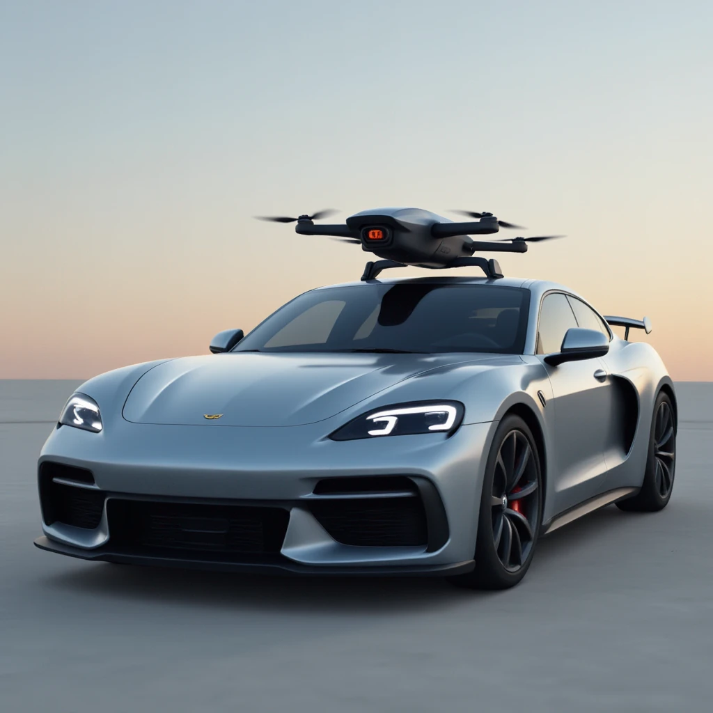 Creating a design for a car that contains an image of a drone-emoji