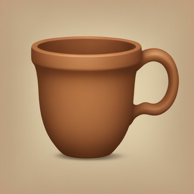 brown Pottery Cup-emoji