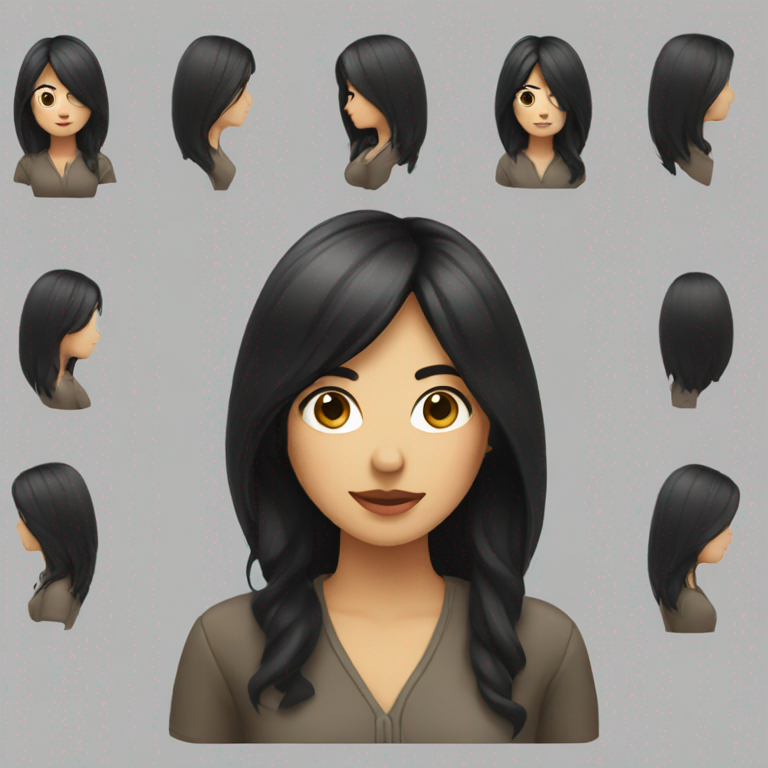 Female photographer with black hair-emoji