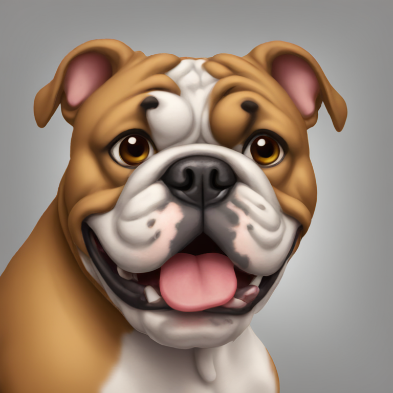 The slobbery bulldog-emoji