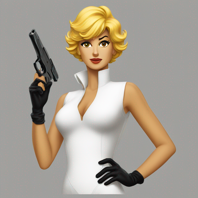 Modesty Blaise, dynamic pose-emoji