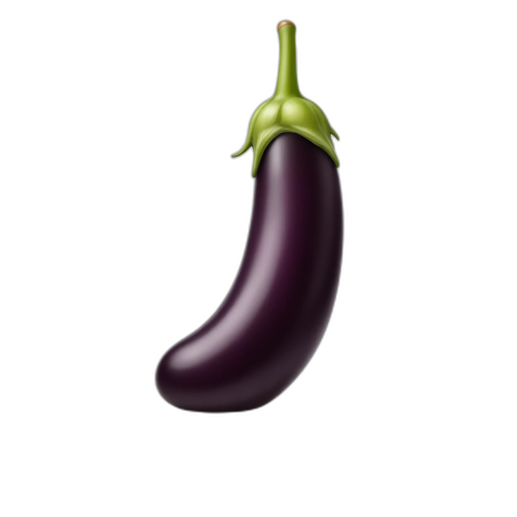 long straight aubergine dropping a lot of milk-emoji