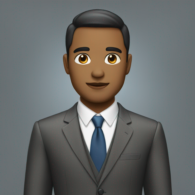 businessman with brown eyes-emoji