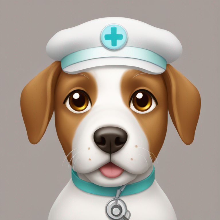 dog with two brown round around her eyes nurse-emoji