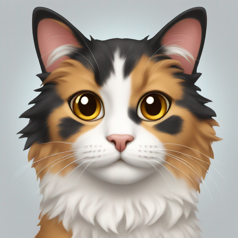 Fluffy Calico Cat-emoji