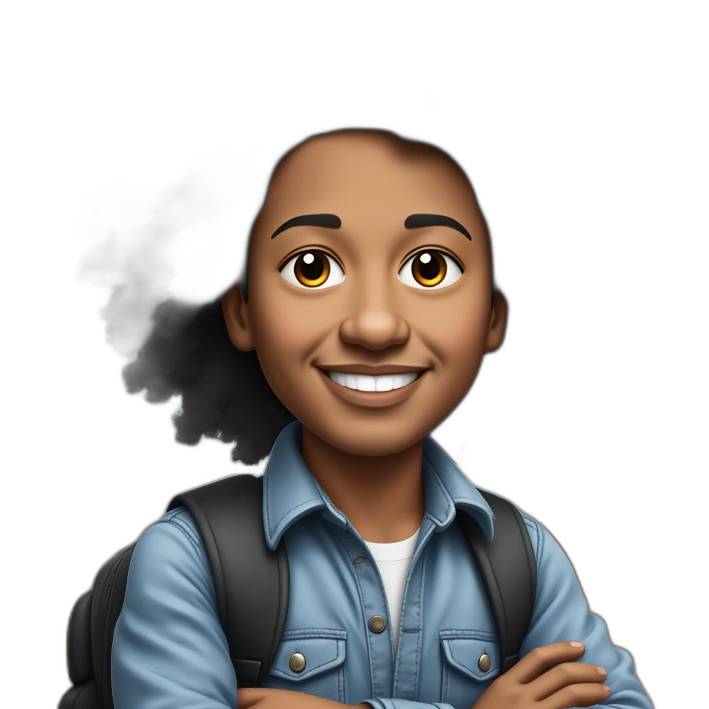 Un estudiante developer de pelo negro piel blanca-emoji