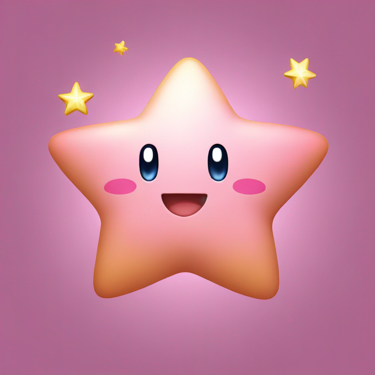 Kirby happy with star-emoji