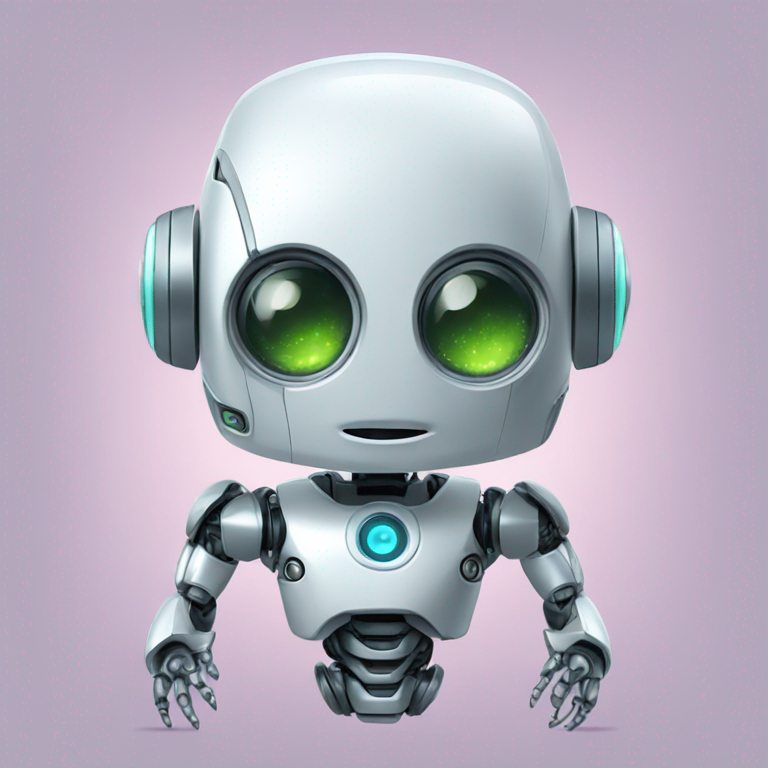 cute ai cyborg robot-emoji