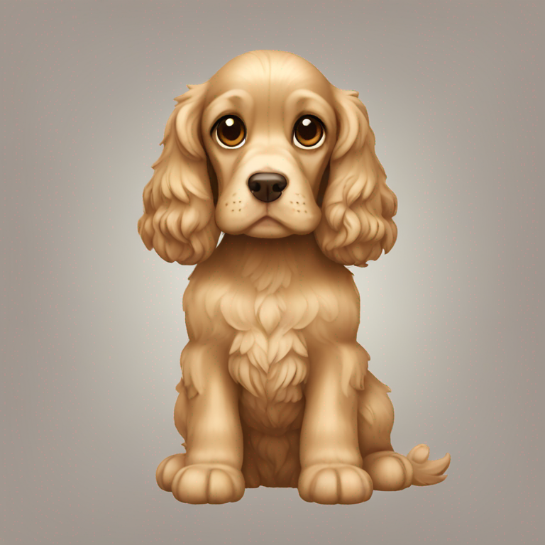 cocker spaniel beige-emoji