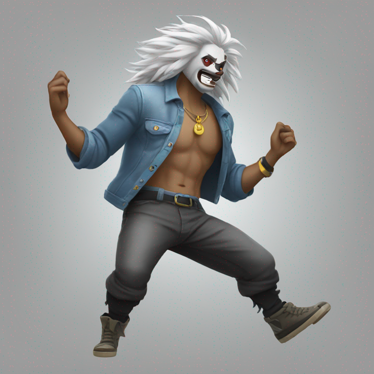 lobo bailando-emoji