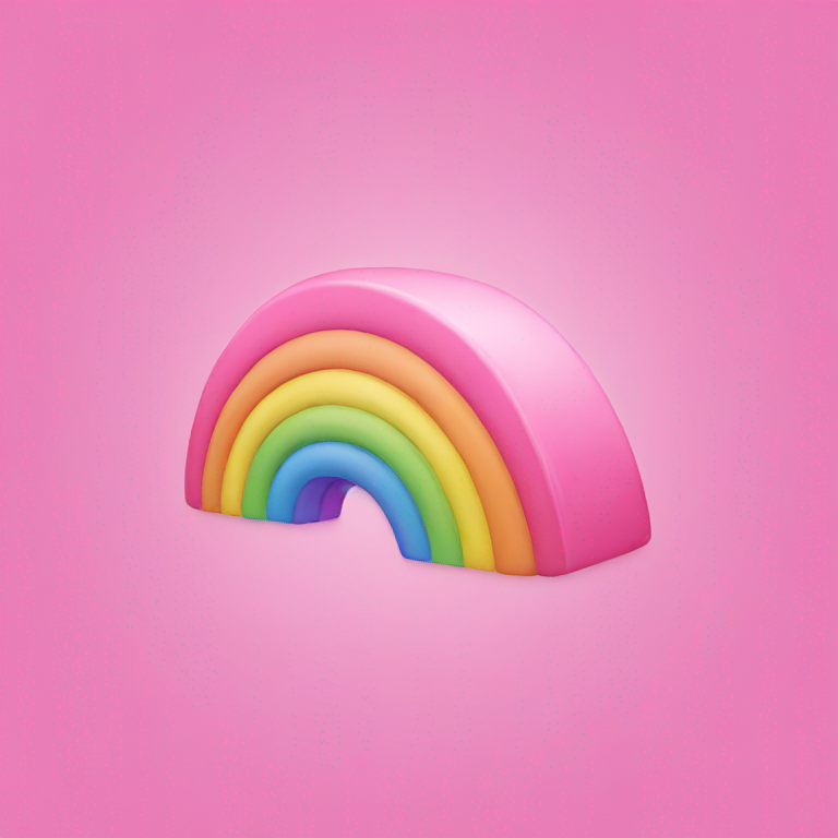 Rainbow in pink colors-emoji