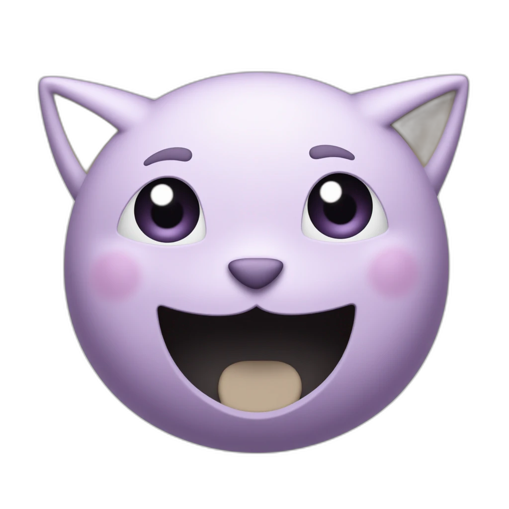 emoji kawaii con due gengar, uno viola e uno verde-emoji