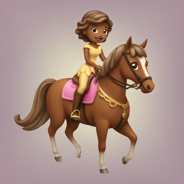 A princess is riding a horse-emoji