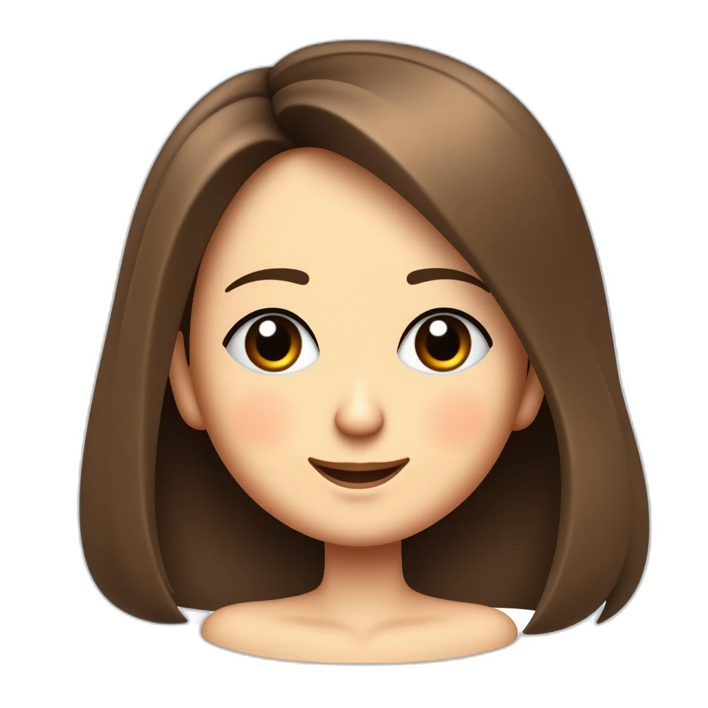 Emoji de iPhone de una chica  pelinegra con un lazo-emoji