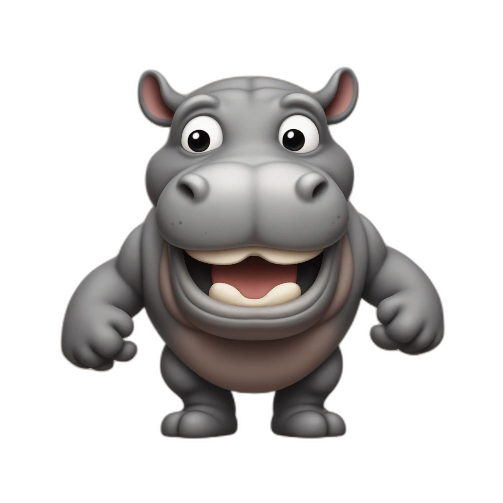 cute hippo-emoji