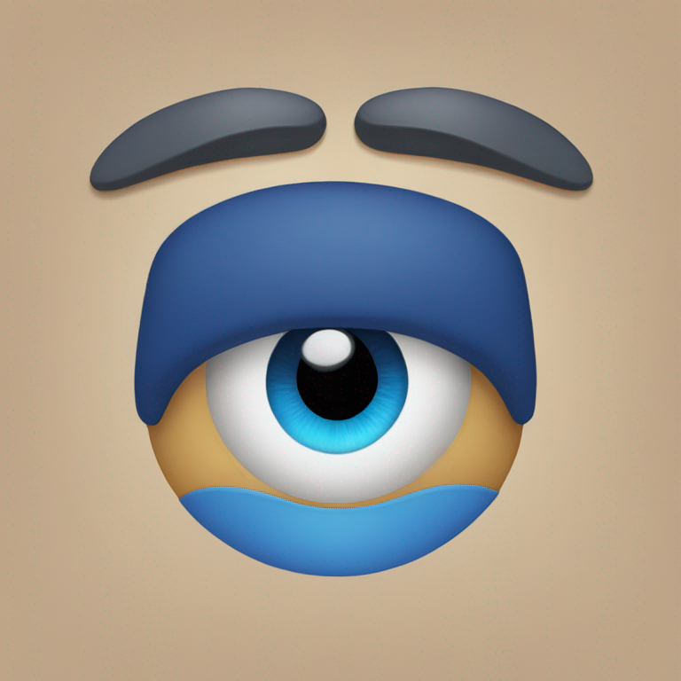 Hombre ojos azules llantos-emoji