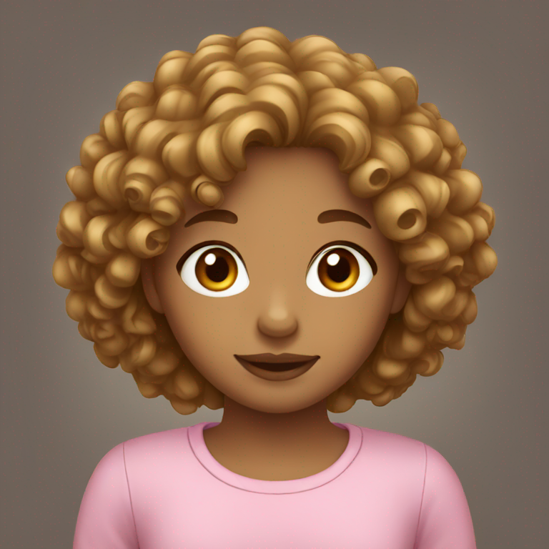 girl with curly hair light brown-emoji