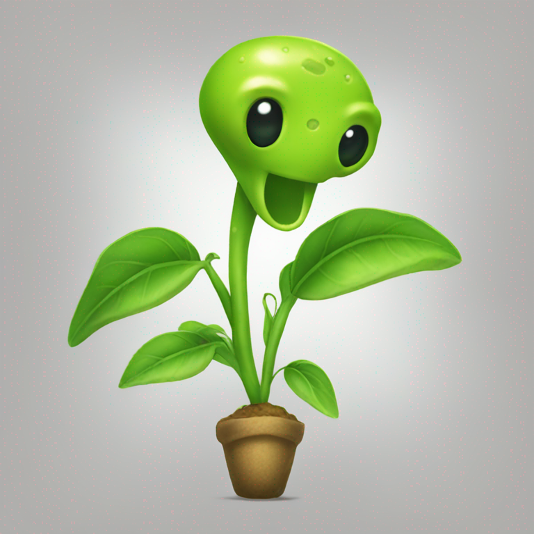 Peashooter from plants vs zombies-emoji