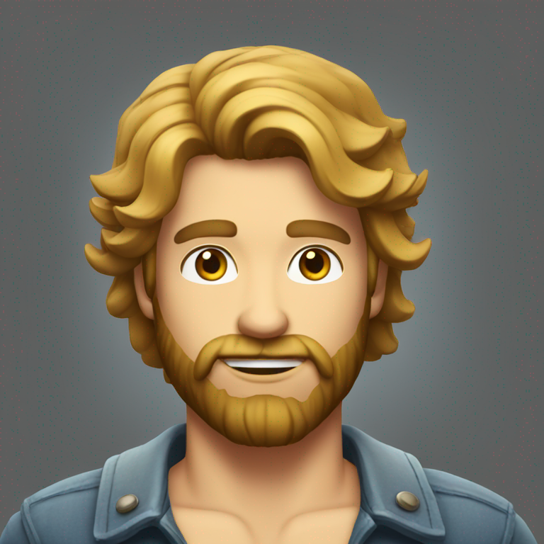 sexy redneck dude with a beard and nice hair-emoji