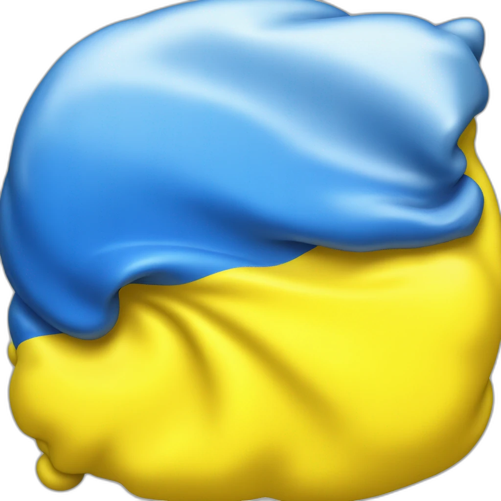 a russian ukrainian flag combined togther-emoji