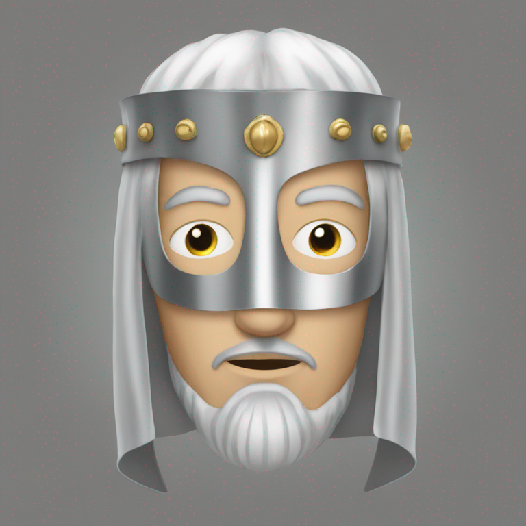 King Baldwin IV with a silver mask-emoji