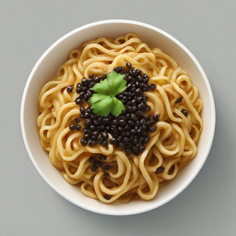 Black soy bean Chinese Korean noodles-emoji