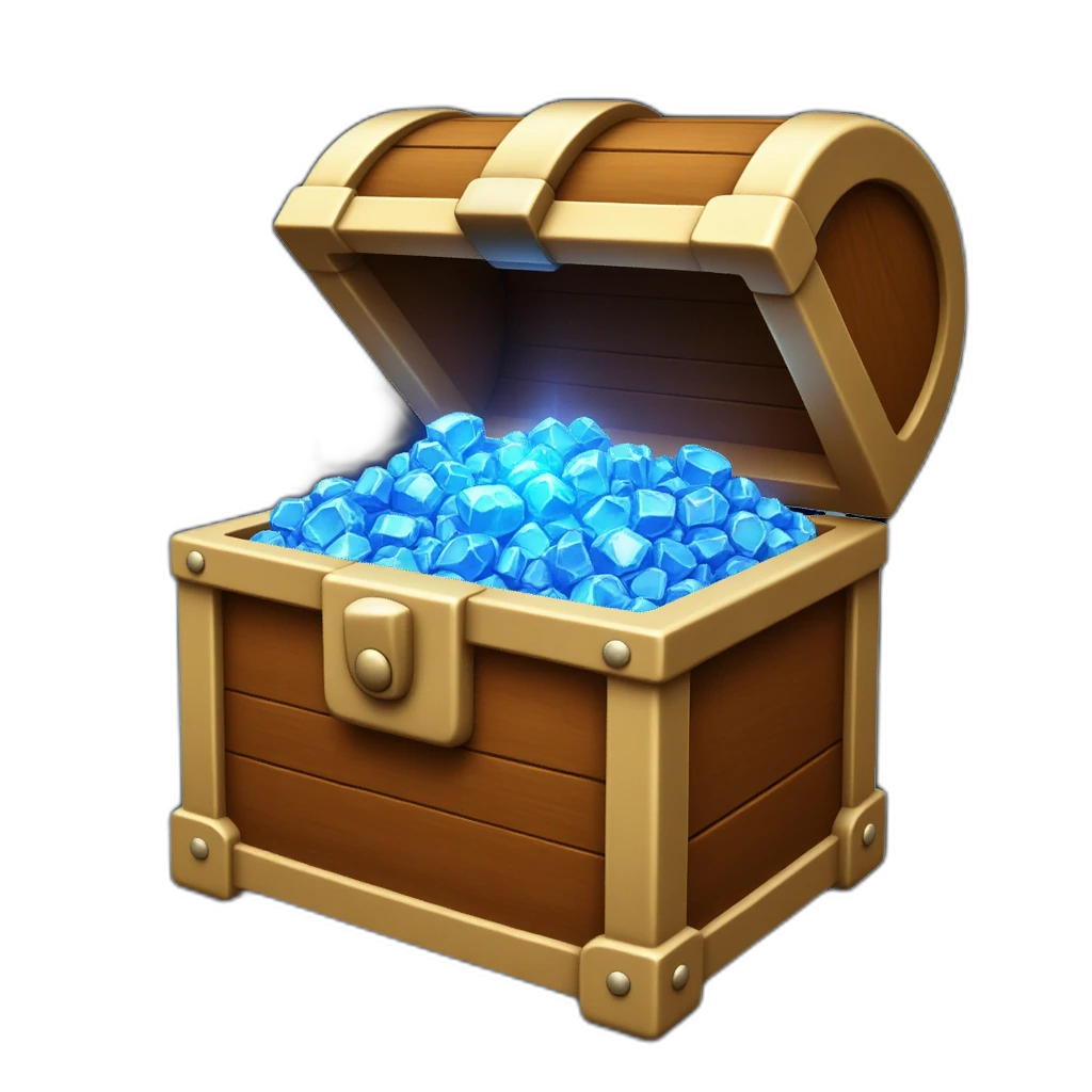 treasure chest with diamonds inside-emoji