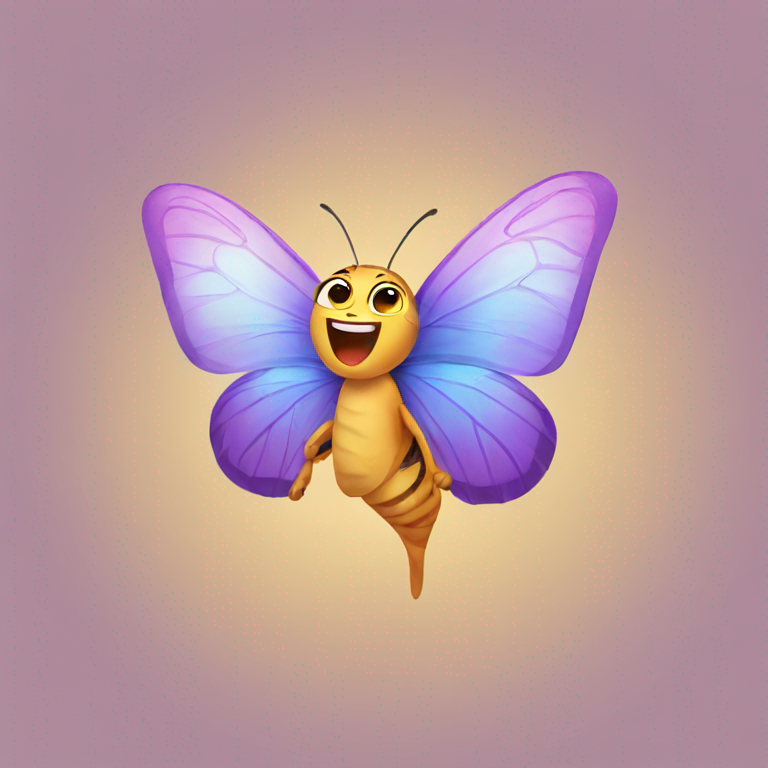 butterfly singing-emoji