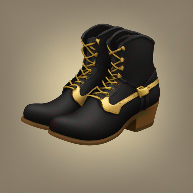 TheJ_Erk400 in some cowboy boots black & gold-emoji