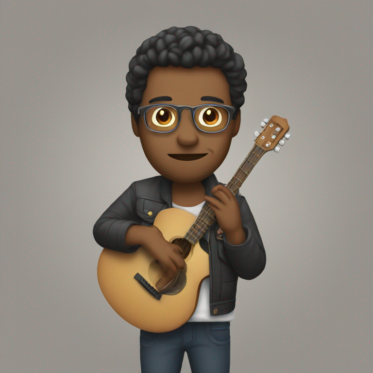 calvo cansado escucha musica-emoji