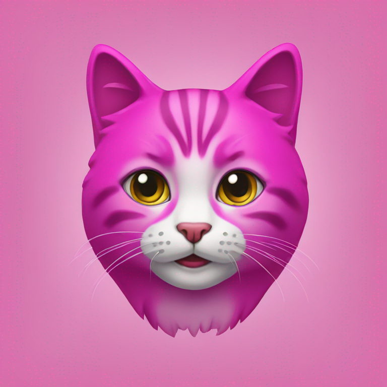 un gatto fucsia-emoji