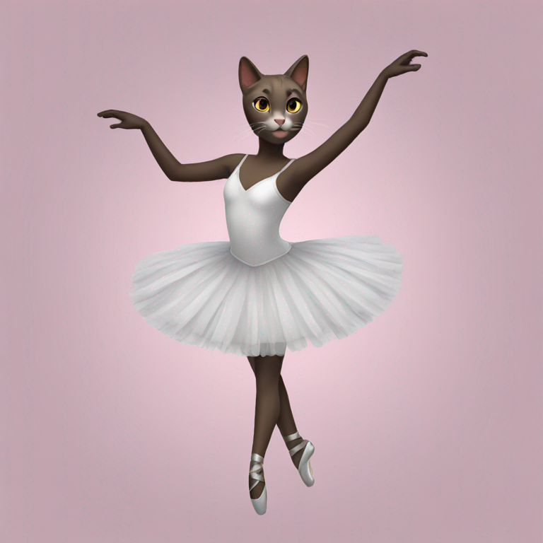 Cat  ballet dancer-emoji