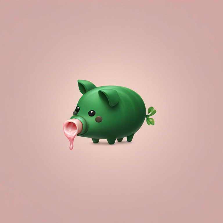 spirulina eating pig-emoji