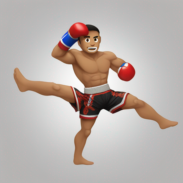 Men fighting muay thai-emoji