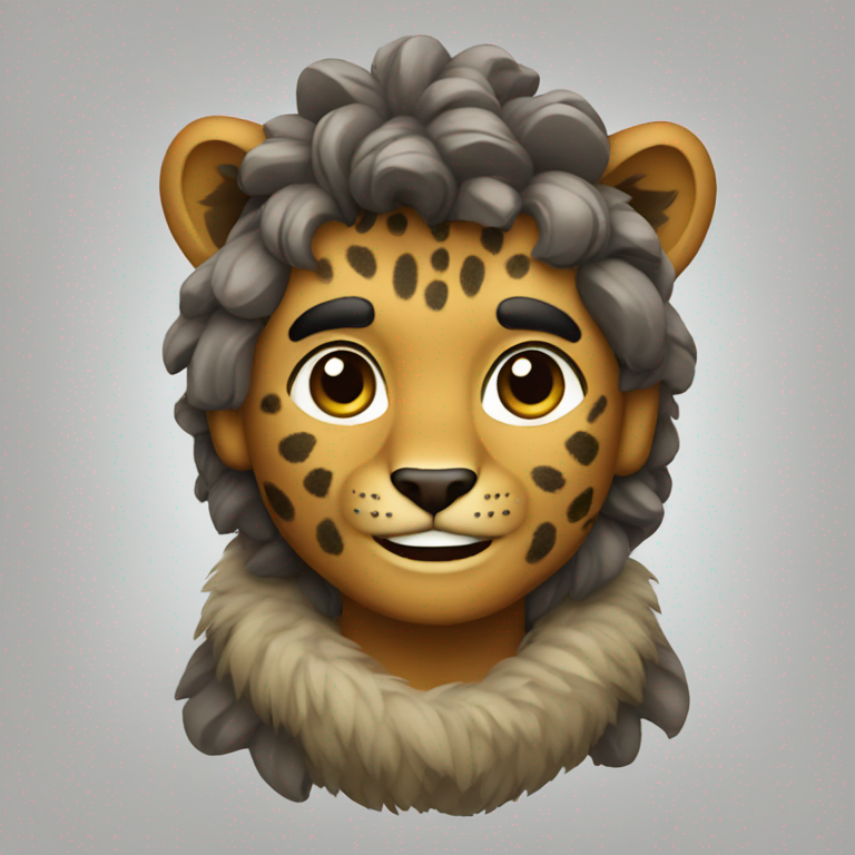 Mountain leopard man-emoji