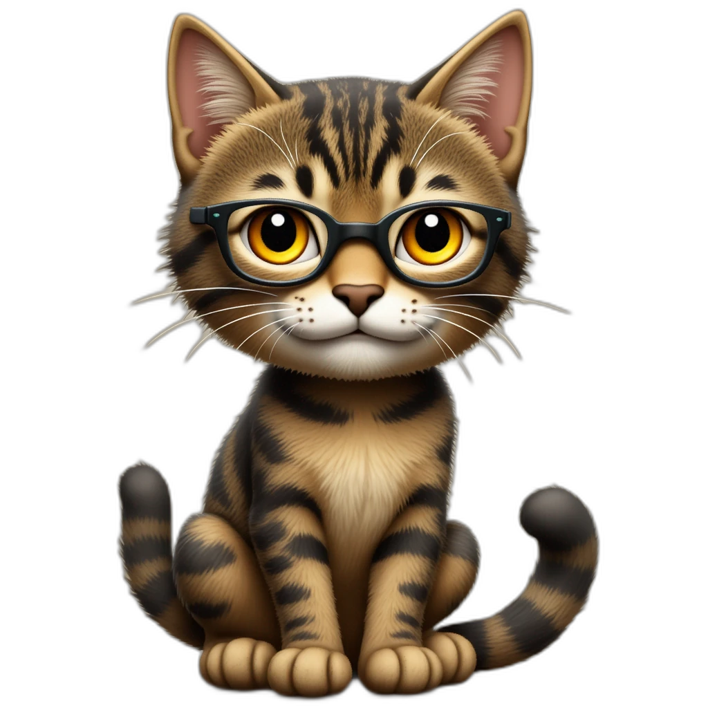 Gato con lentes-emoji