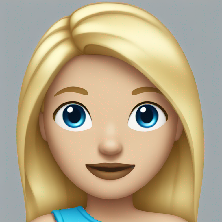 woman with blonde hair blue eyes and big thigh-emoji