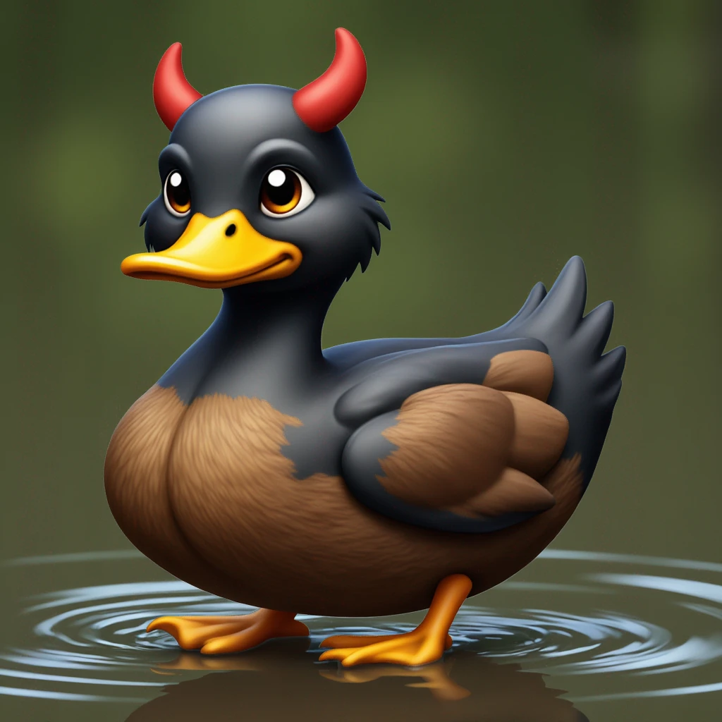 Devil duck-emoji