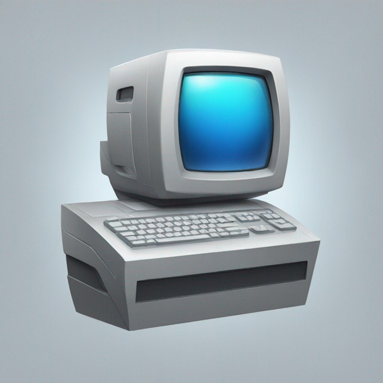 Futuristic computer-emoji