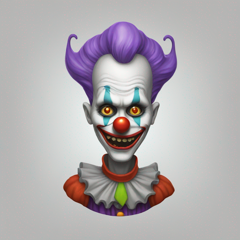 An alien clown-emoji