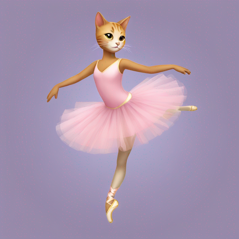 Cat  ballet dancer-emoji