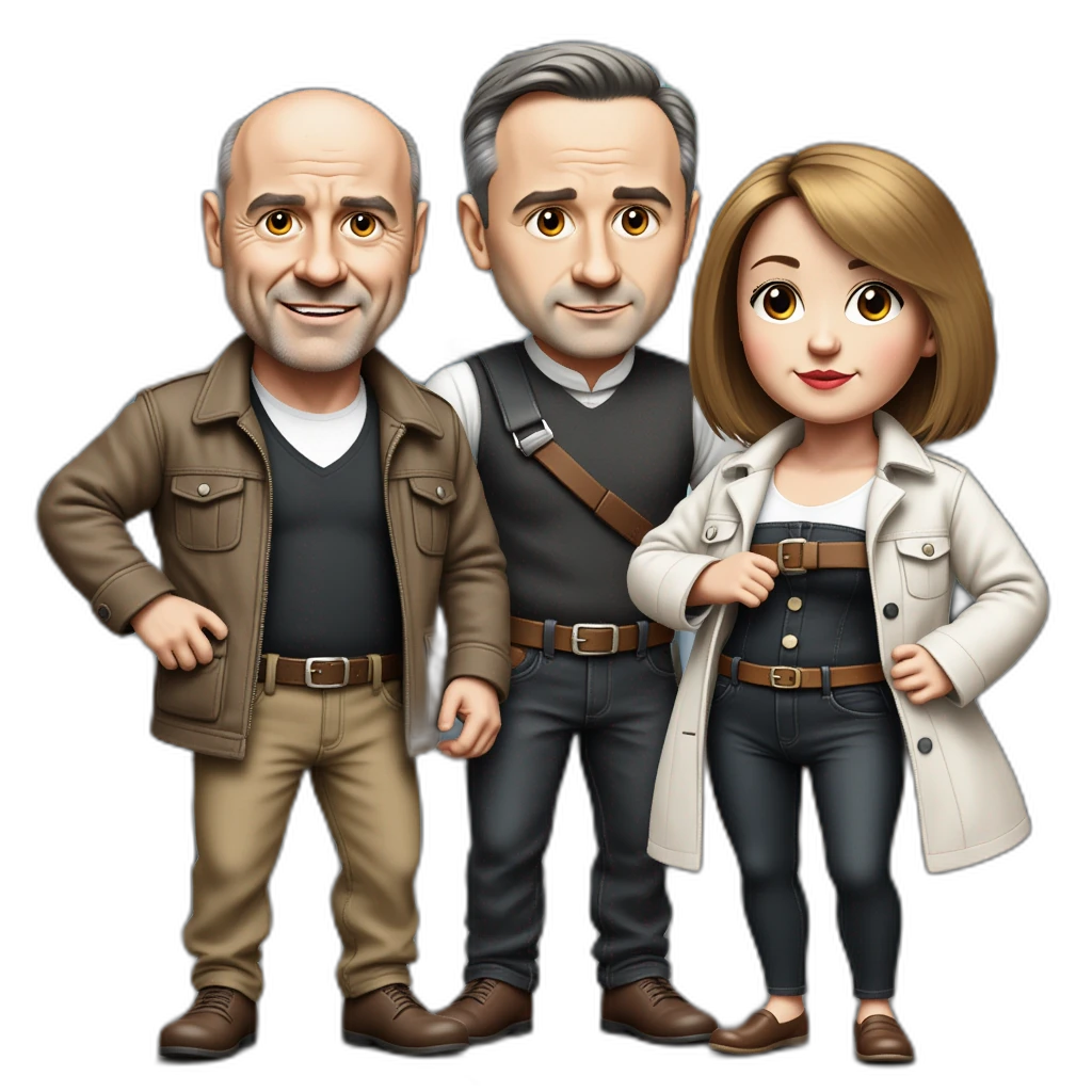 пять человек на фоне футуристического пейзажа-emoji