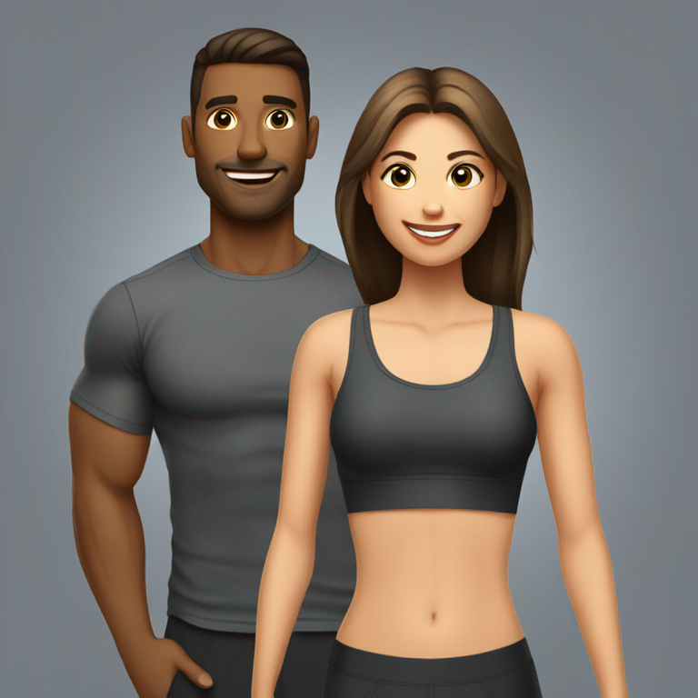 mujer  y hombre adultos gym-emoji