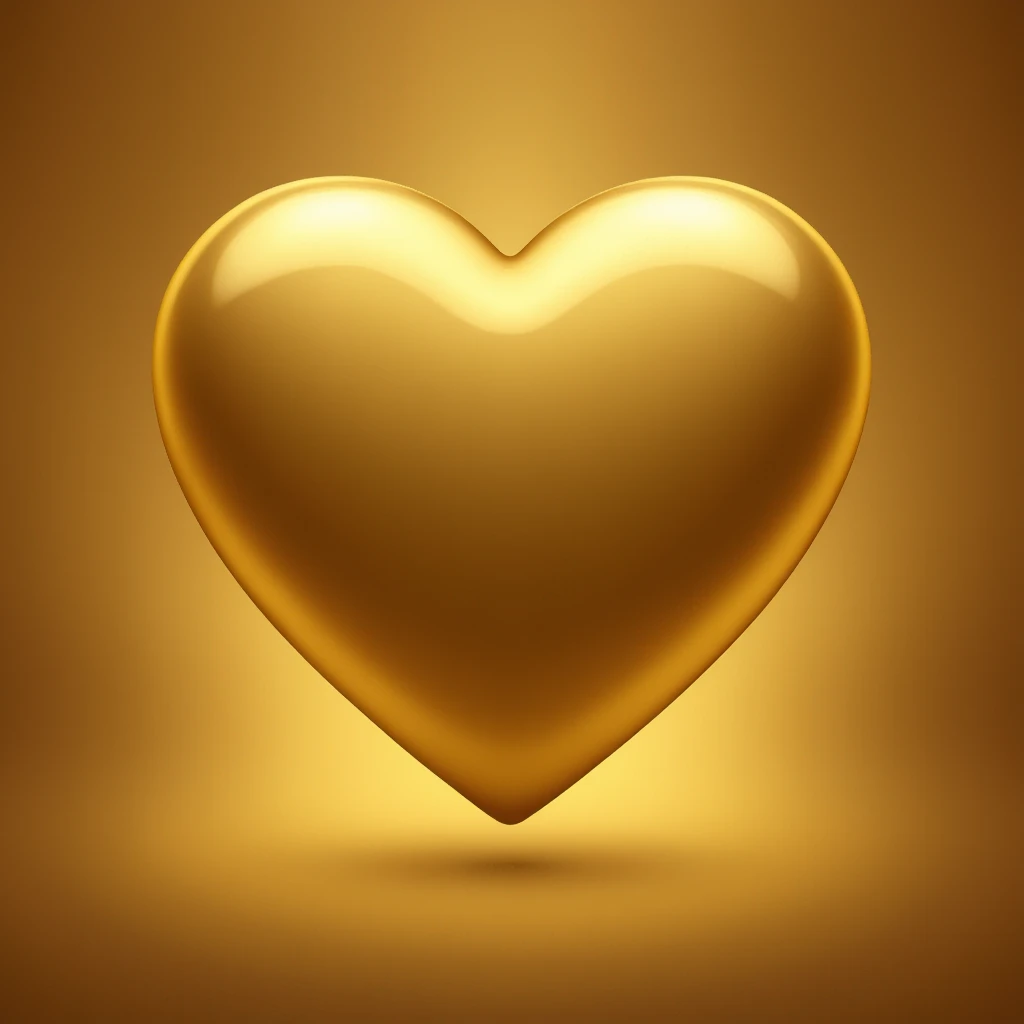 Gold heart-emoji