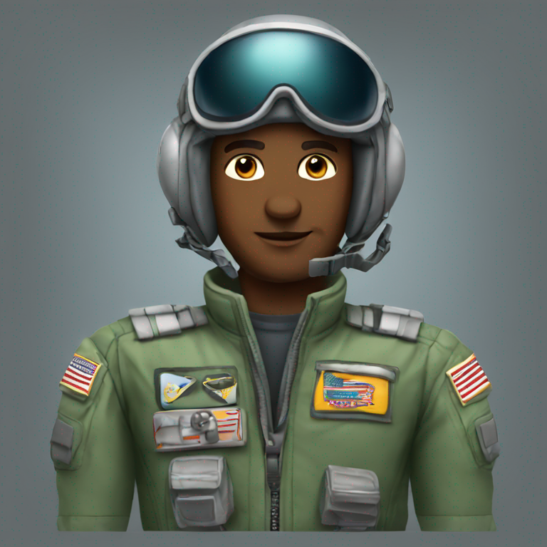 Fighter jet pilot-emoji