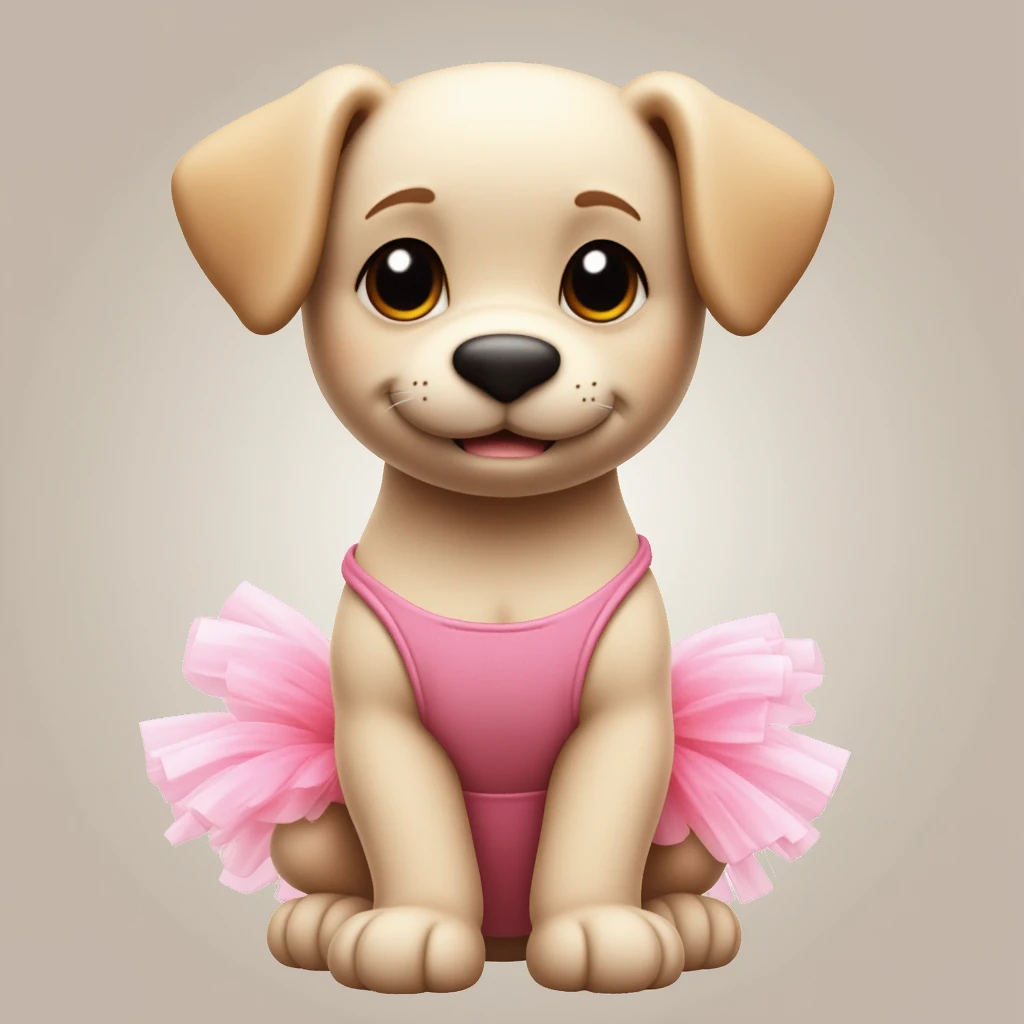 a cute dog with a tutu-emoji