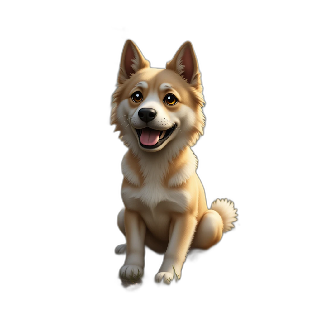 Sevimli bir köpek-emoji
